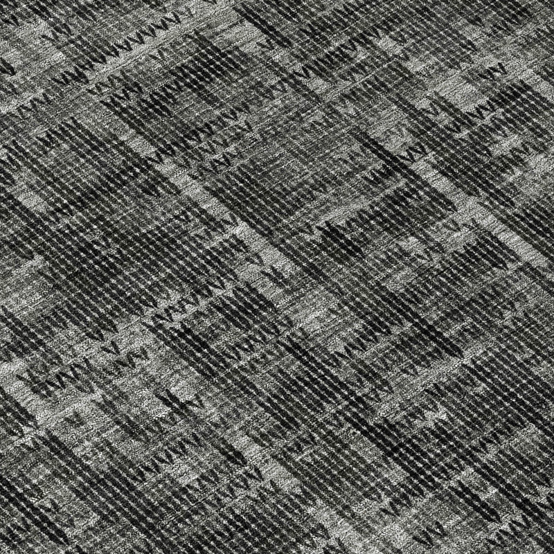 Machine Washable Indoor/Outdoor Bernadette ACN2130 Striped Rug, Round 8'