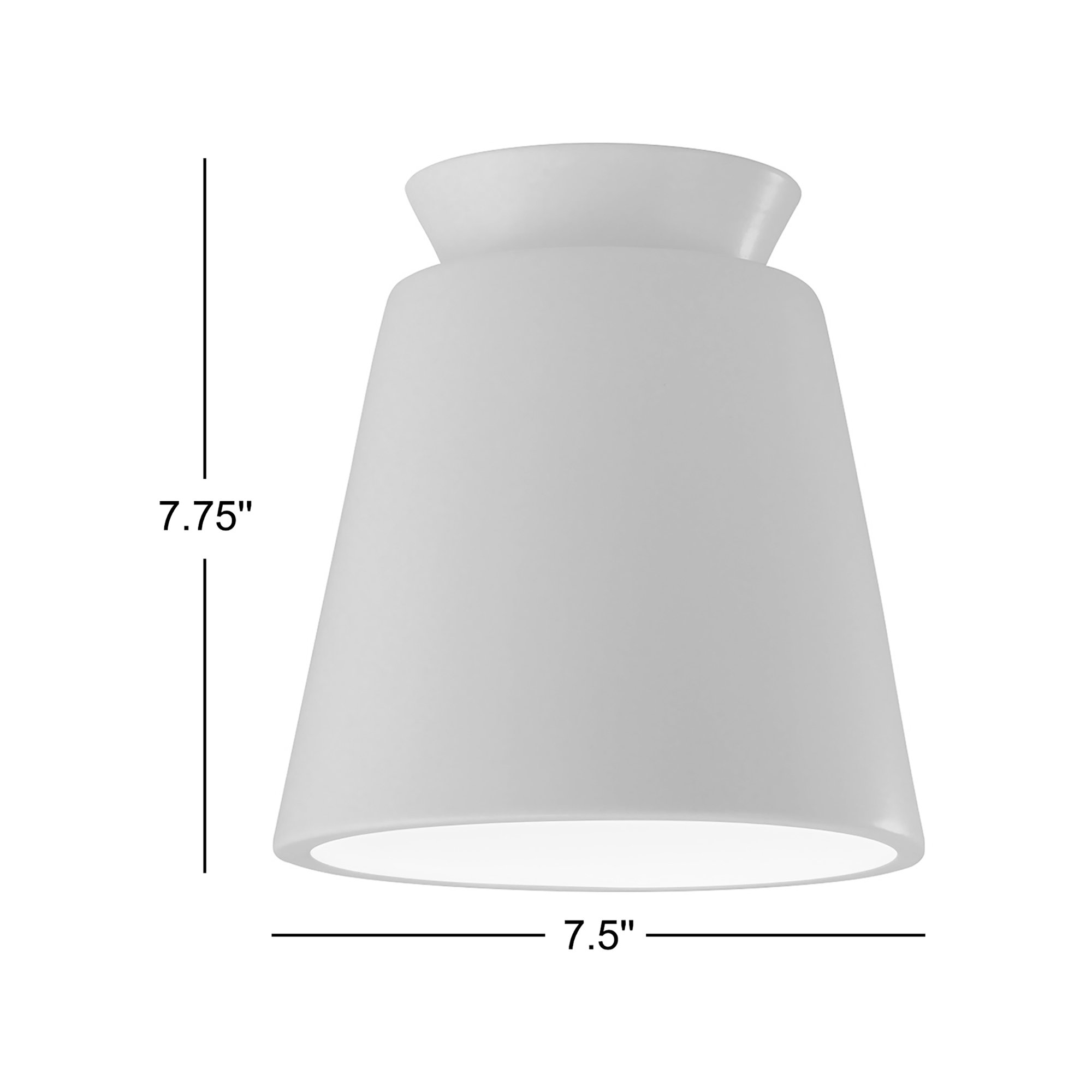 Logan Radiance - Trapezoid Ceramic Flush-Mount, LED (Integrated), Reflecting Pool