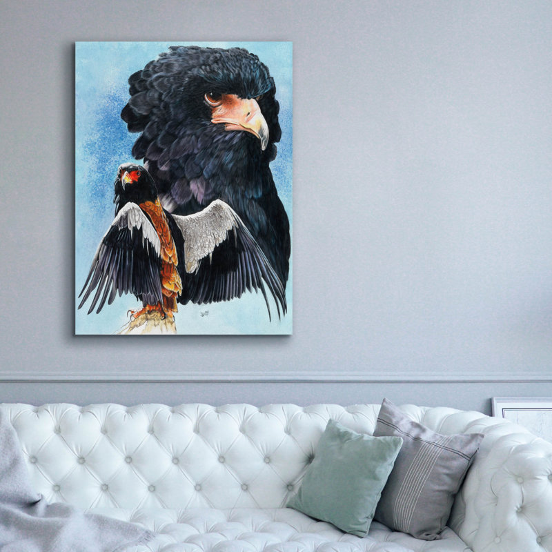 "Bateleur Eagle" par Barbara Keith sur toile, H 54 po x l 40 po