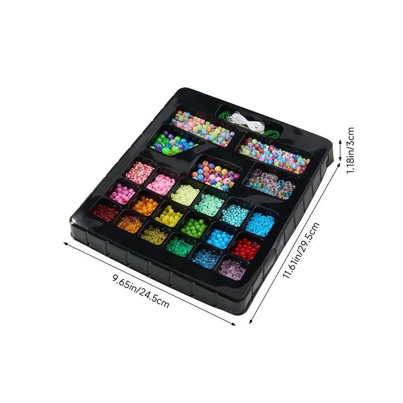 1600Pcs Plastic Bead for Bracelet Making DIY Kit