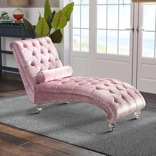 Pink Chaise Lounge Chairs You'll Love | Wayfair