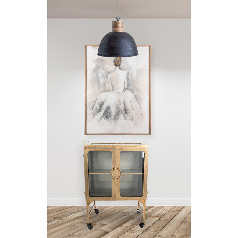 Murchison Metal Bar Cart, Brushed Gold