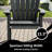 Outdoor HDPE Adirondack Chair, Patio Bar Chair-2081889256