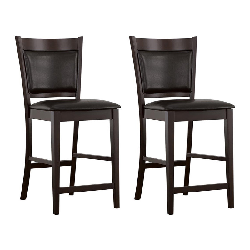 Ovsanna Solid Wood 25.5'' Counter Stool in Black