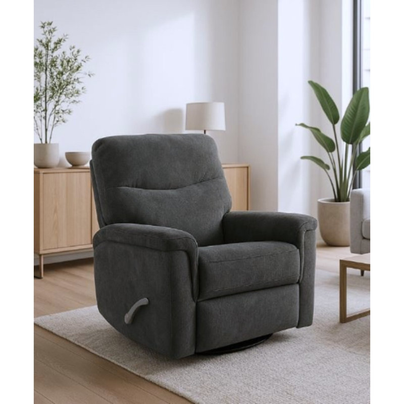 Fauteuil inclinable pivotant rembourré Man Wah, Métal industriel
