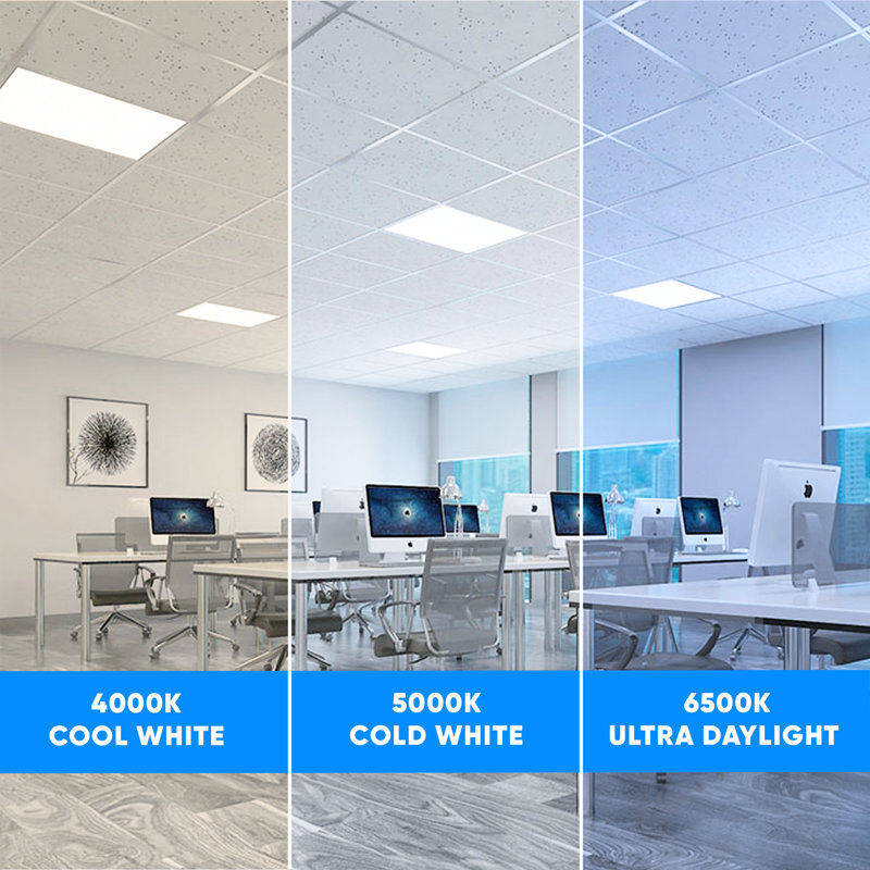 Dimmable Rectangle Flat Panel Ceiling Light (Set of 4), 4