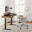 Chaise de bureau pivotante à dossier haut en similicuir moderne avec repose-pieds et accoudoirs-1667762724