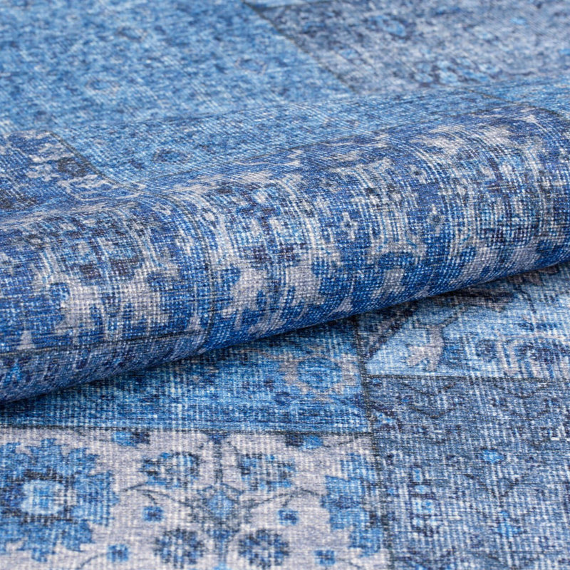 Premium Machine Washable Carpet, 4.6 x 6.2 Feet, 100% Polyester, 1850 g/m² | Pile Height: 0.2 Inches | Eco-Friendly Recycled Poly Cotton Underside | Perfect for Living Room, Bedroom, and High-Traffic Areas