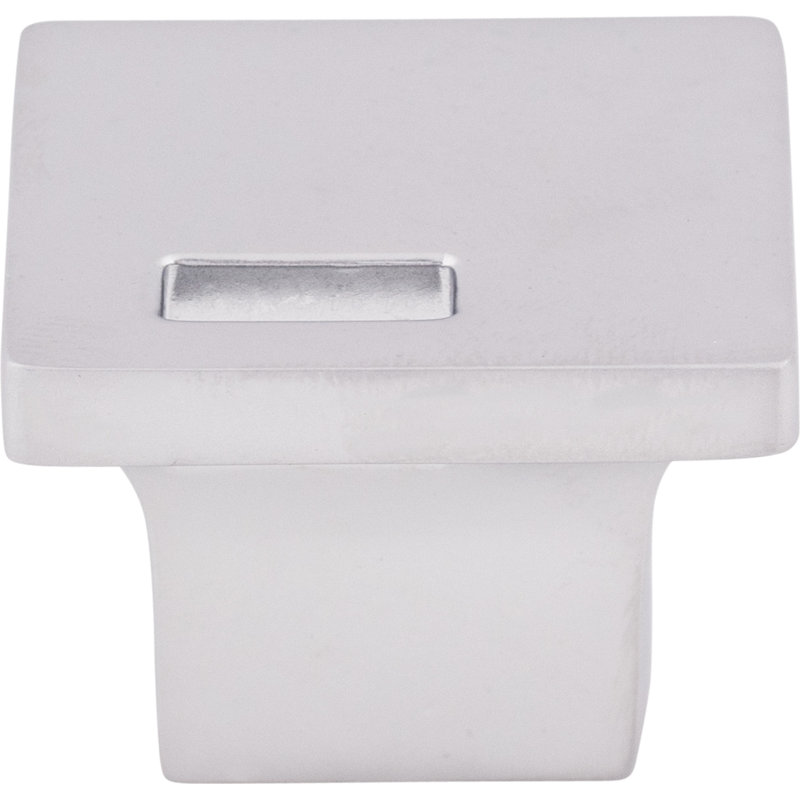 Modern Metro Slot 1 1/4" Length Square Knob, Aluminum