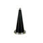 Lampe de table 28 po en métal avec finition noire, abat-jour en lin blanc
