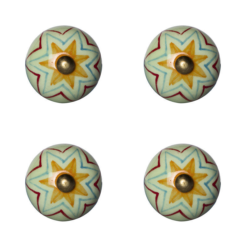Paquet de poignées rondes de 1/5 po de diamètre peintes à la main