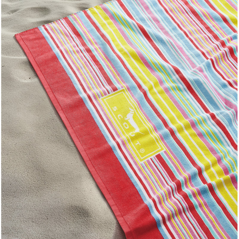  Très grande serviette de plage fantaisie, Rayure mûre