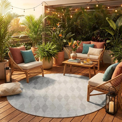 Tapis d'intérieur rond 8 po