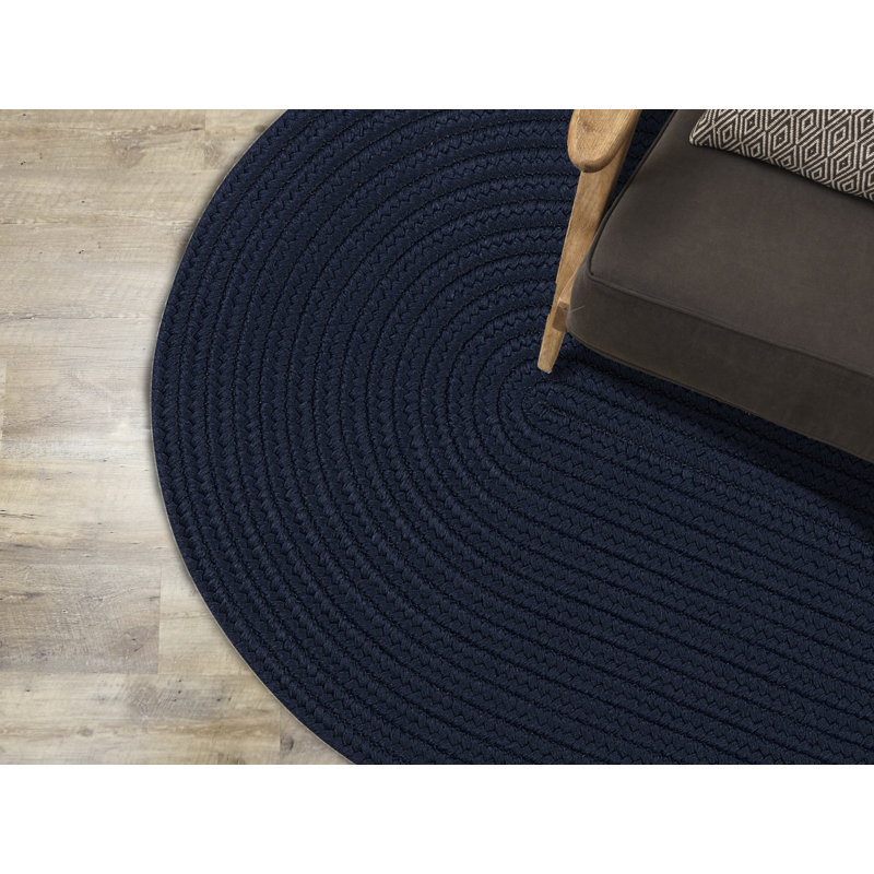 Tapis bleu marine Coletti Port Royale, Ovale 6 pi x 9 pi