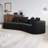 Modern Upholstered Oversized Chenille Sectional Sofa-1509518511