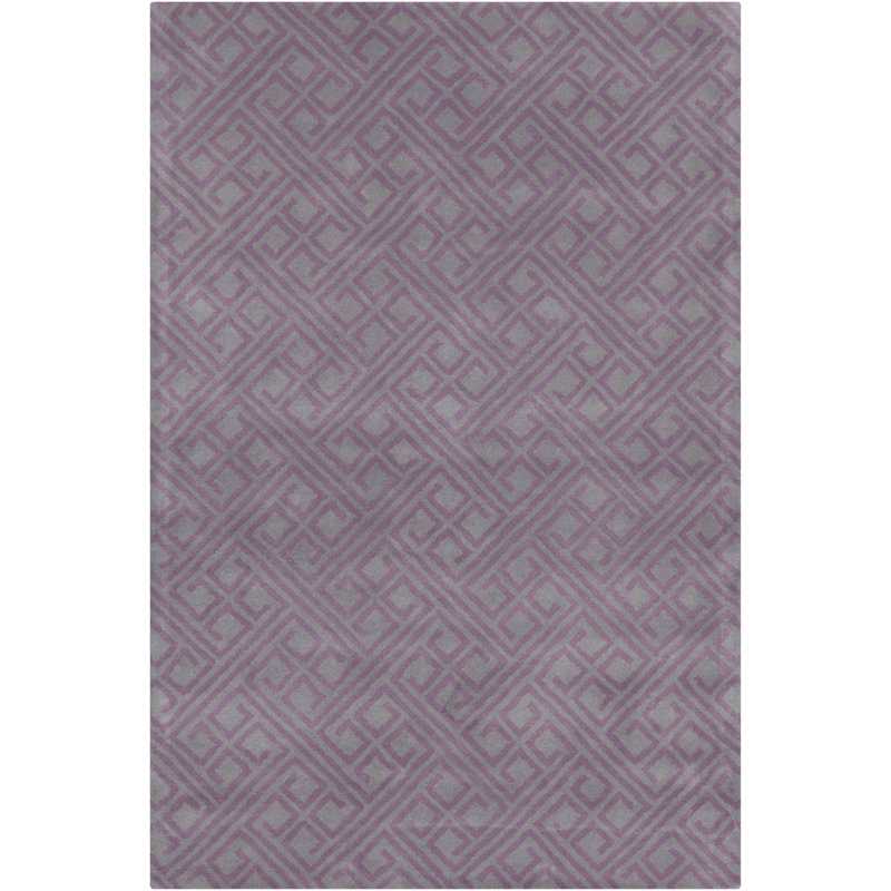 	Tapis mauve en laine mauve et gris clair Borset Authentic