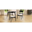 Ensemble de 2 chaises de salle à manger - siège rembourré, pieds en bois d'hévéa-703705237