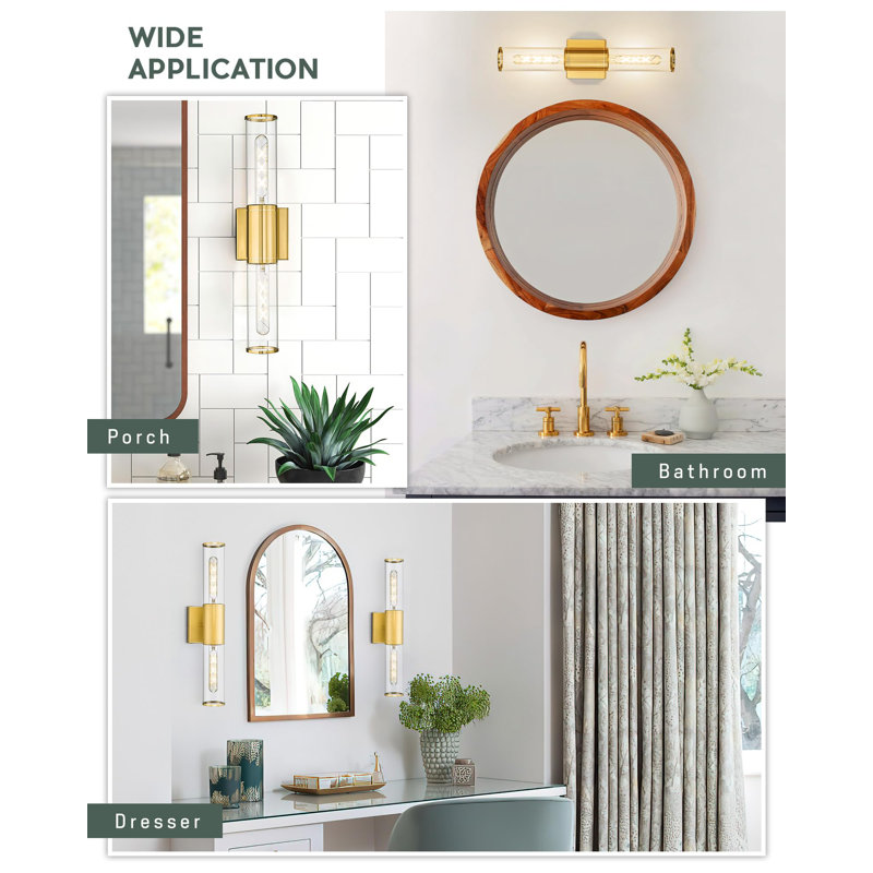 Phalla Wall Sconce, Brushed Gold