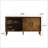 60'' Premium Rustic American Farmhouse Credenza - Symmetrical Sunburst Door Design, Heavy-Duty Antique Wood TV Stand With Adjustable Shelves, Storage Cabinet For Living Room/Kitchen (Antique Brown)-2069196571