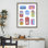 Cadre flottant lumineux et pastel en sardine, design par Bex Morley Design