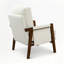 Fauteuil d'appoint à dossier haut de style moderne Mid-Century avec structure en bois massif et coussins moelleux pour le salon-2060581617