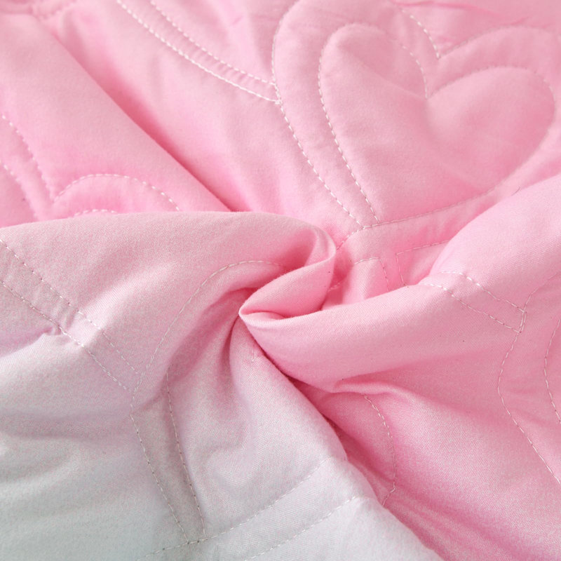 Ensemble de courtepointe réversible en microfibre légère 3 pièces 3 saisons, Blue Pink Mint