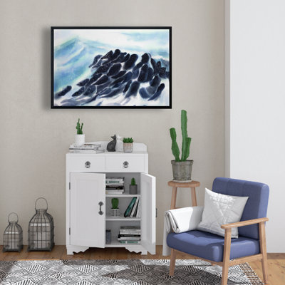" Sea Waves With Paint Splash "