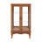 2 Doors Curio Cabinet With Lighted Interior, Tempered Glass Doors, Mirrored Back, Adjustable Shelves, Oak Color For Living Area Elegant - Back Built-In Home-121115141