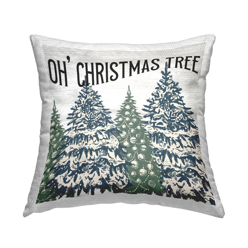 Coussin d'extérieur Oh Christmas Tree Holiday Ornament
