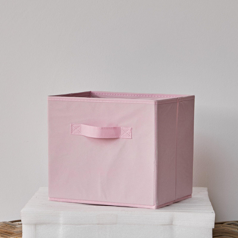 Rebrilliant Northville Fabric Decorative Basket, 24cm H x 24cm W x 24cm D, Pink