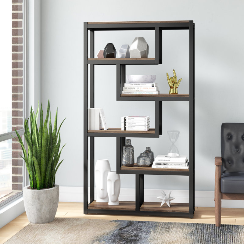 Kunigunde Geometric Bookcase, Walnut