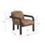 Fauteuil d'appoint rembourré moderne en similicuir 1pc-130670388