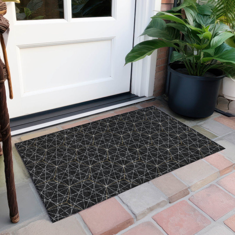Machine Washable Indoor/Outdoor Chayden ACN987 Rug, Rectangle 1'8" x 2'6"