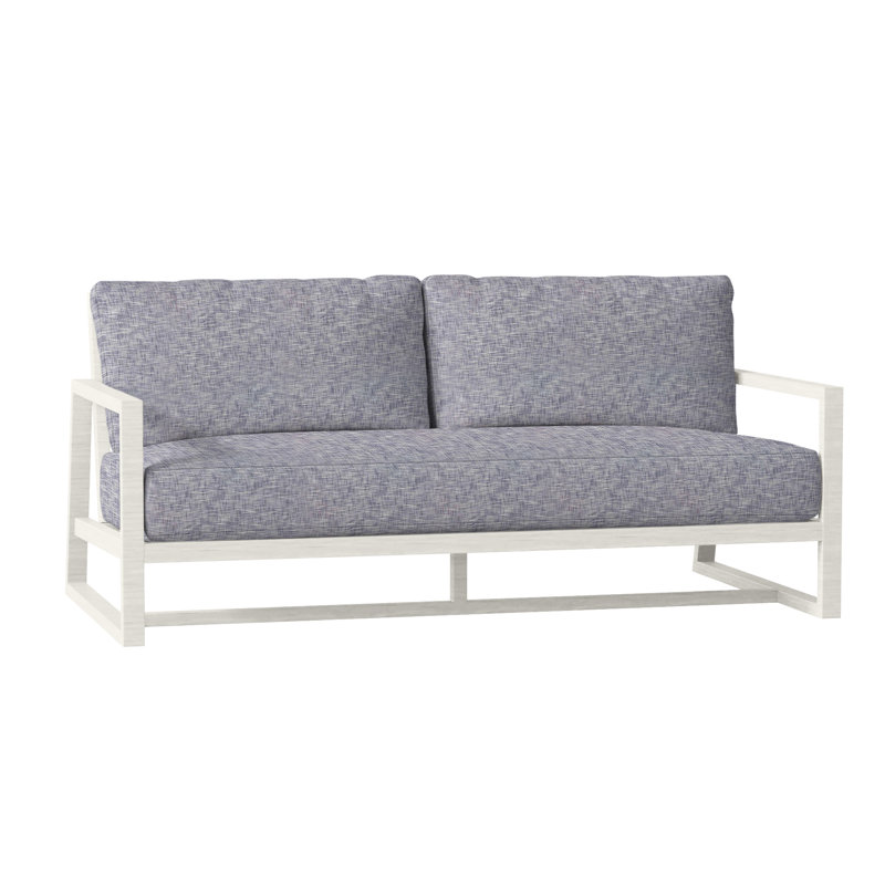 Causeuse d'extérieur en aluminium forgé Avondale, Welt + bourre standard, Craie, Perigold ‑ avoine Posh