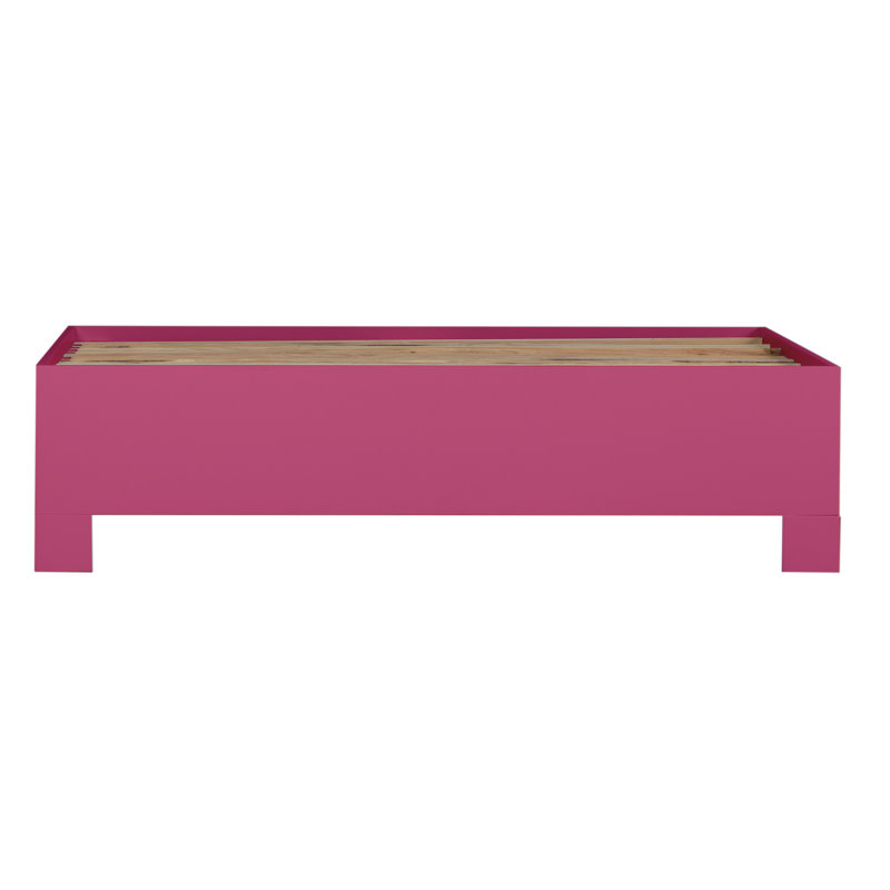 Base de lit plateforme 16 po, Rose millennial, Plein