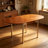 Brown Oval Solid Wood Dining table