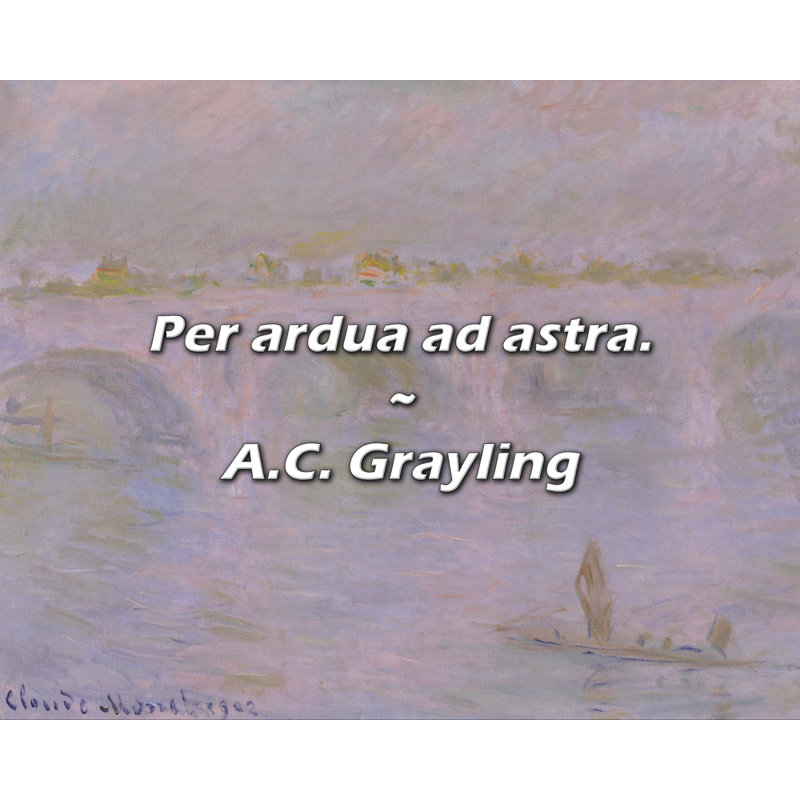A.C. Grayling Citation: Per ardua ad astra., H 26 po x l 32 po