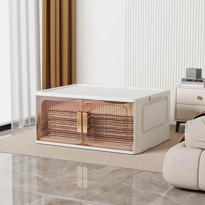 Bacs de rangement pliables avec couvercles, 83,5 pte