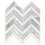 Talon 1x4 Chevron Polished Marble Mosaic Tile-798344834