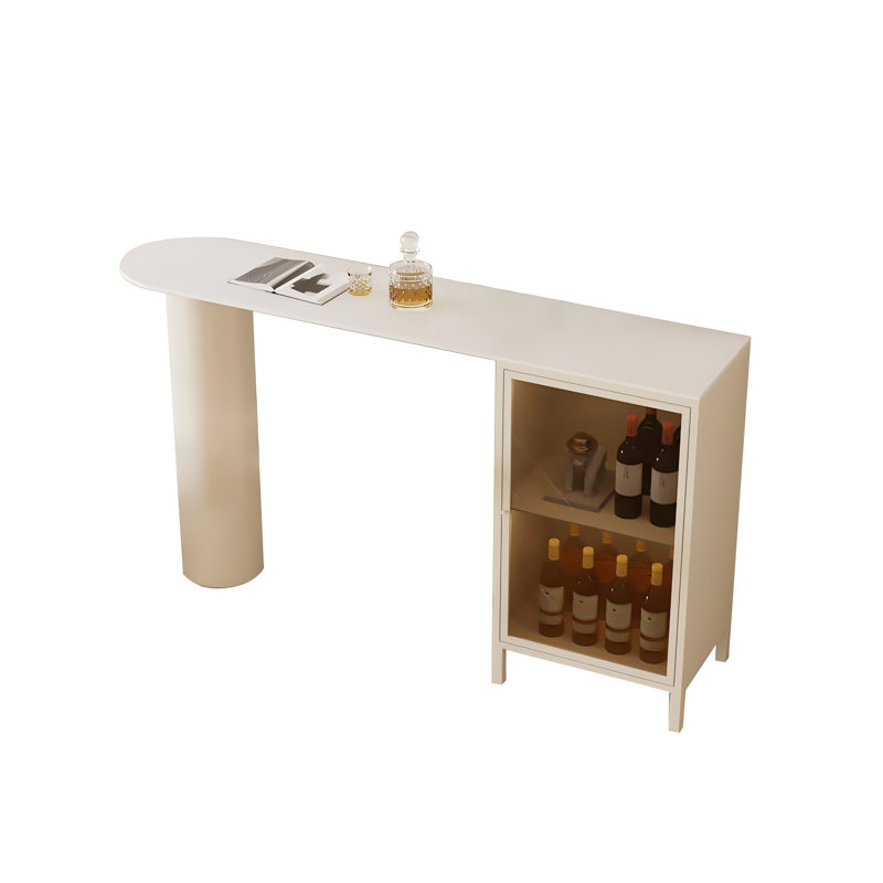 Table de bar de comptoir moderne en granit 62,99 "pour la maison - table longue de style crème