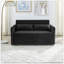 Canapé-lit avec port USB, dossier réglable 3 en 1, lit escamotable, 2 coussins lombaires et poche latérale, canapé convertible en velours doux pour le salon et la chambre à coucher-1641305857