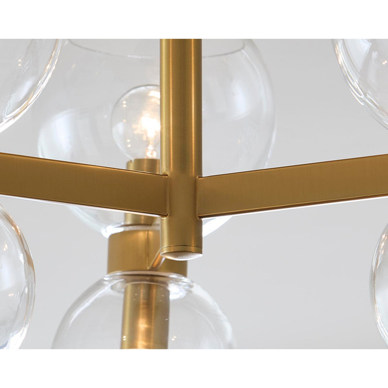 Londyn Glass Semi Flush Mount, Clear