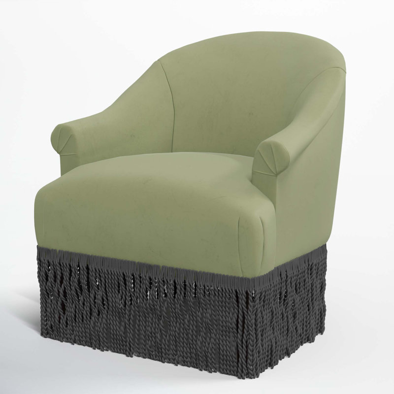 Fauteuil à oreilles Callie, Noir, Velours de printemps classique
