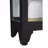 Flagg Lighted Gallery Style 5 Shelf Curio Cabinet in Onyx Black