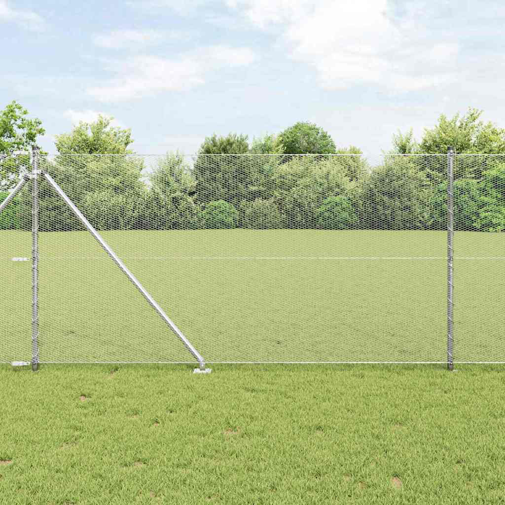Vidaxl Fence With Posts -Coated Steel