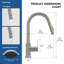 Robinet d'évier de cuisine extractible, robinet de cuisine à poignée simple avec base DEL-102806759