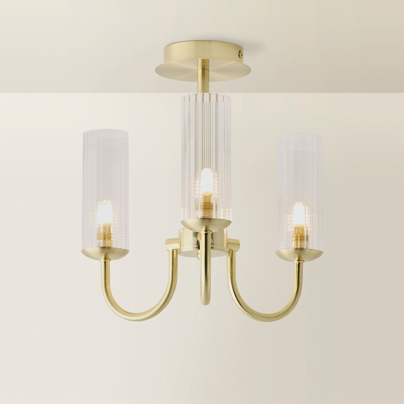 Alaizha 3 - Light Chandelier, Brushed Gold