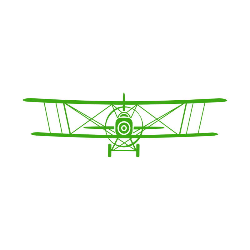 Décalcomanie murale chambre Airplane, Vert tilleul