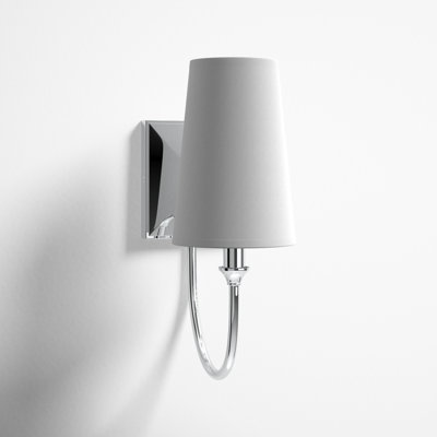 Alata Single Light Steel Dimmable Armed Sconce