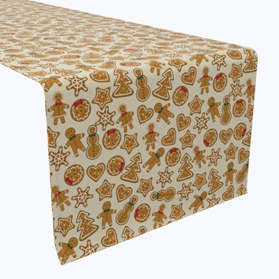 Fabric Textile Products, Inc. Table Runner, 100% Cotton, Baking Gingerbread Cookies